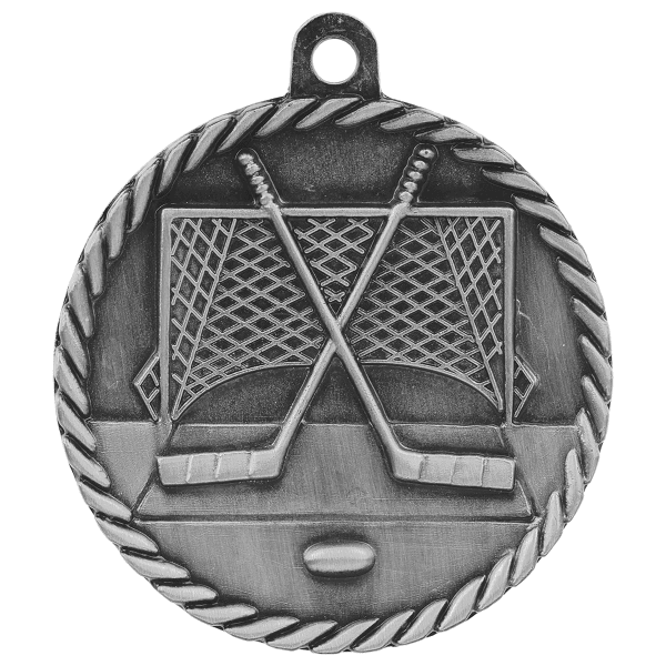 2" Hockey Hi Relief Medal – item HR730 image 2