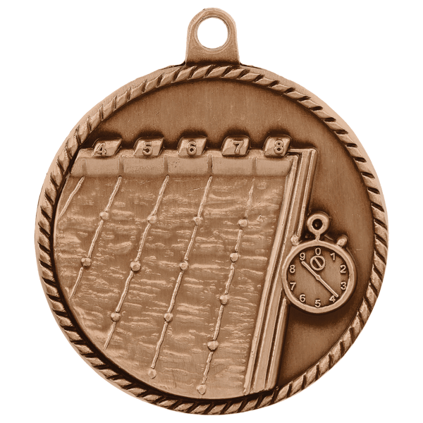 2" Swimming Hi Relief Medal – item HR750 image 3