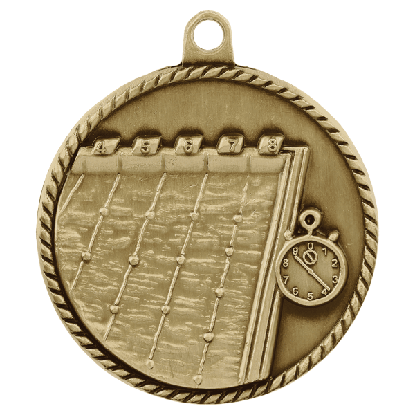 2" Swimming Hi Relief Medal – item HR750