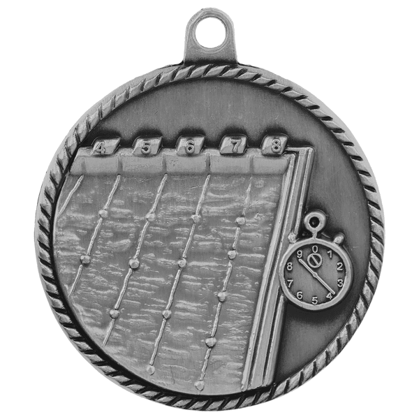 2" Swimming Hi Relief Medal – item HR750 image 2