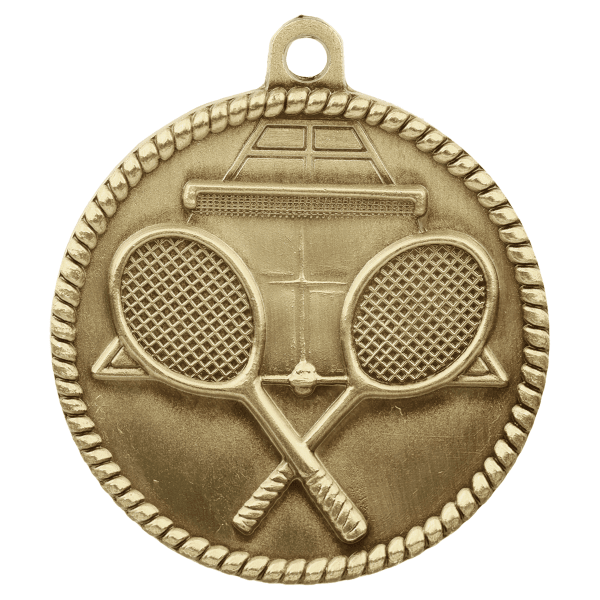2" Tennis Hi Relief Medal – item HR755
