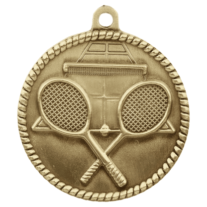 2" Tennis Hi Relief Medal – item HR755