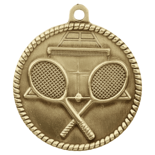 2" Tennis Hi Relief Medal – item HR755