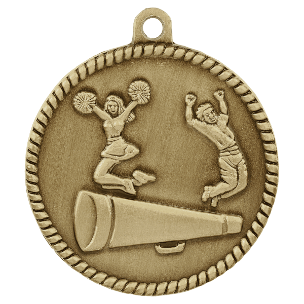 2" Cheerleading Hi Relief Medal – item HR775