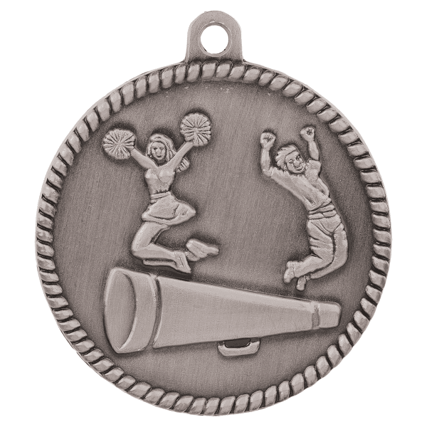 2" Cheerleading Hi Relief Medal – item HR775 image 2