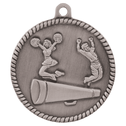 2" Cheerleading Hi Relief Medal – item HR775 image 2