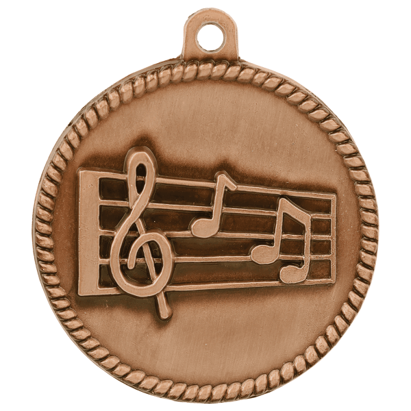 2" Music Hi Relief Medal – item HR785 image 3