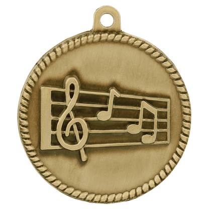 2" Music Hi Relief Medal – item HR785