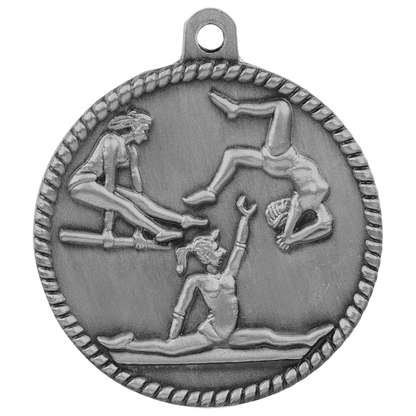 2" Gymnastics Hi Relief Medal – item HR790 image 2