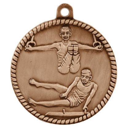 2" Gymnastics Hi Relief Medal – item HR795 image 3