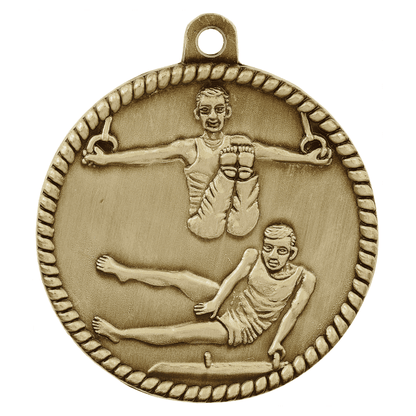 2" Gymnastics Hi Relief Medal – item HR795