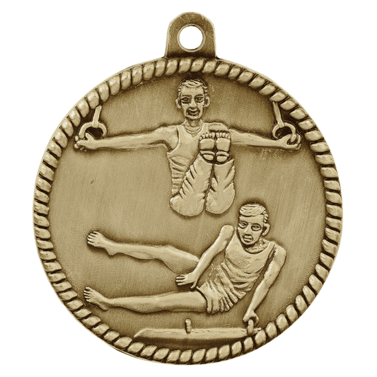 2" Gymnastics Hi Relief Medal – item HR795