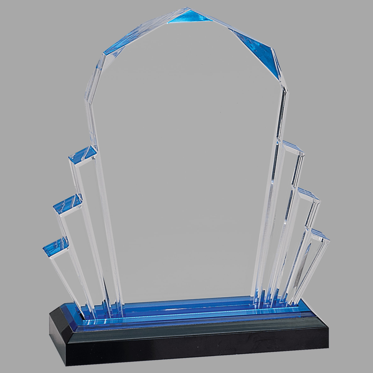 6" x 8" Blue Faceted Impress Acrylic — IMP101BU