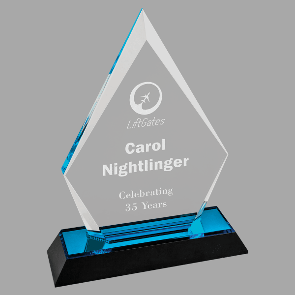 5" X 7 Blue Arrw Point Impress Acrylic Award – item IMP160BU
