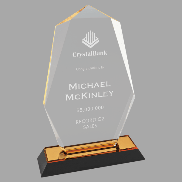 5" X 8 Octagon Point Impress Acrylic Award – item IMP166G image 2