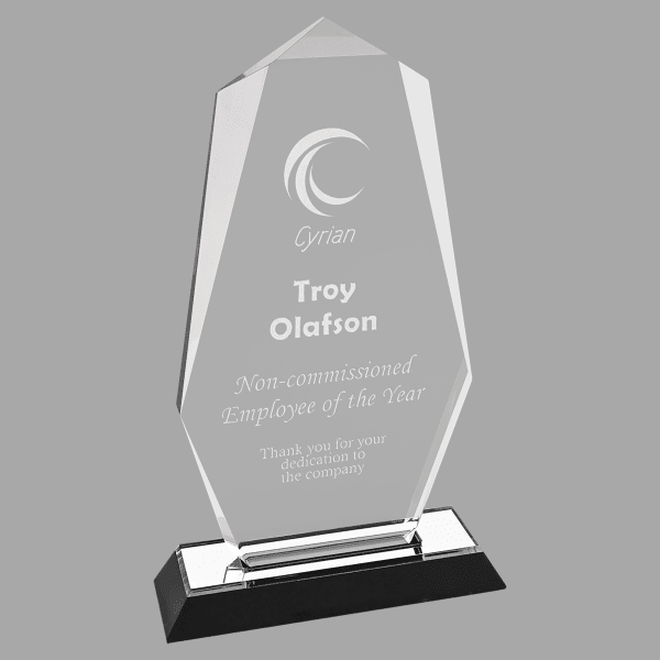 5" X 9 Octagon Point Impress Acrylic Award – item IMP167S image 3