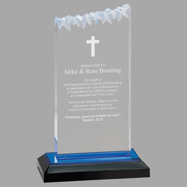 5" X 8 Frosted Imprs Acrylic Award – item IMP403BU