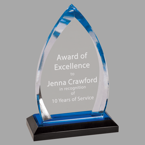 7.75" Oval Impress Acrylic Award – item IMP601BU image 3