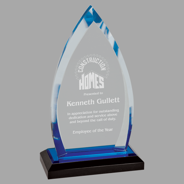 8.75" Oval Impress Acrylic Award – item IMP602BU image 4
