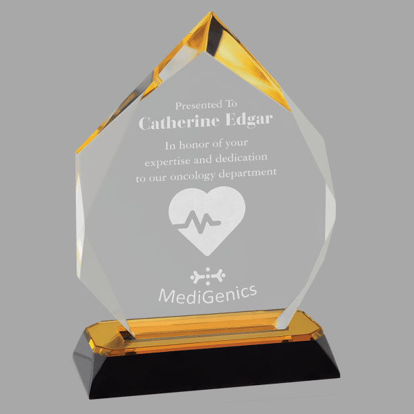 6.75" Diamond-Diamond Corner Base Acrylic Award – item IMP809G image 2