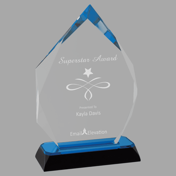 7.75" Buv Diamond-Diamond Corner Base Acrylic Award – item IMP810BU