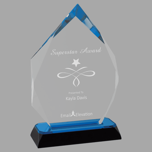 7.75" Buv Diamond-Diamond Corner Base Acrylic Award – item IMP810BU