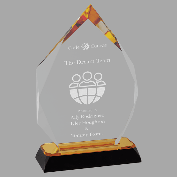 7.75" Diamond-Diamond Corner Base Acrylic Award – item IMP810G
