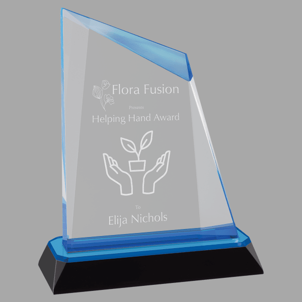 6.75" Peak-Diamond Corner Base Acrylic Award – item IMP812BU