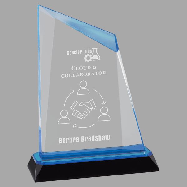 7.75" Peak-Diamond Corner Base Acrylic Award – item IMP813BU