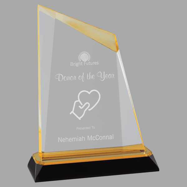 7.75" Peak-Diamond Corner Base Acrylic Award – item IMP813G image 2