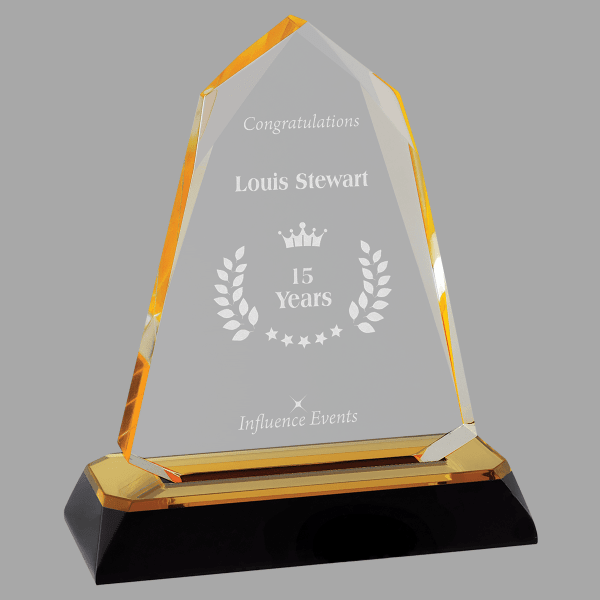 5.75" Halo-Diamond Corner Base Acrylic Award – item IMP814G image 2
