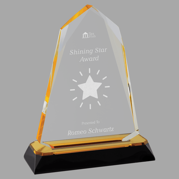 6.75" Halo-Diamond Corner Base Acrylic Award – item IMP815G image 2