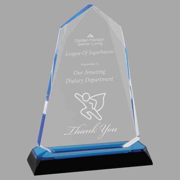 7.75" Halo-Diamond Corner Base Acrylic Award – item IMP816BU