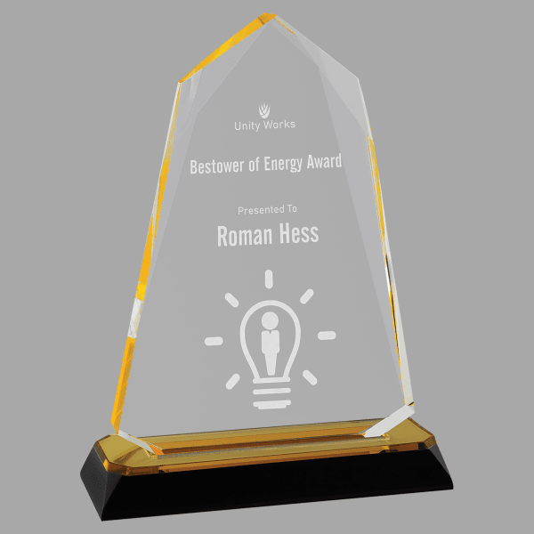 7.75" Halo-Diamond Corner Base Acrylic Award – item IMP816G image 2