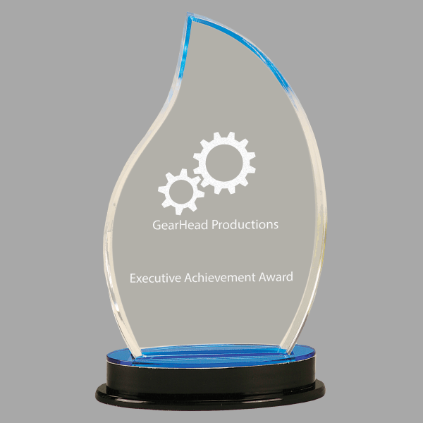 9.25" Flame Imprs Acrylic Award – item IMP902BU