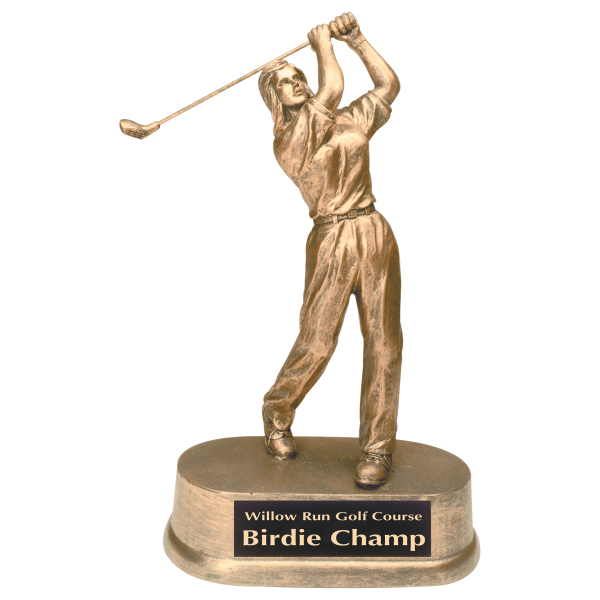 9" Female Golf Resin Award – item JDS44