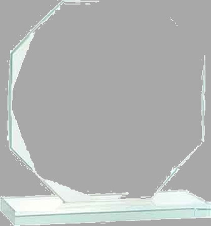 6" Octagon Jade Glass Award – item JGS11