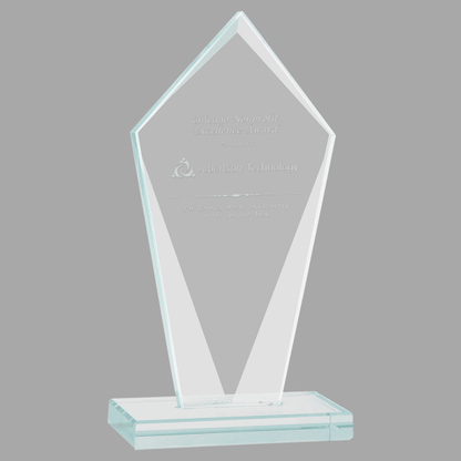 6.75" Diamond Jade Glass Award – item JGS21 image 3