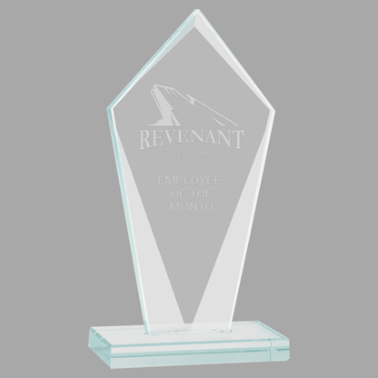 7.5" Diamond Jade Glass Award – item JGS22 image 3