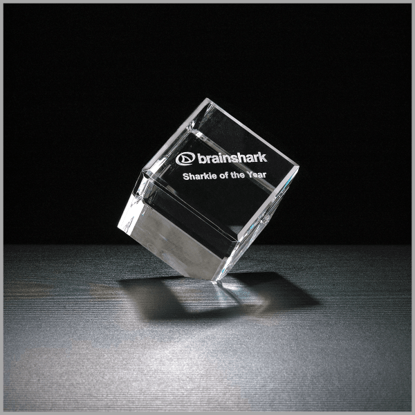 3.5" Cube Series, Clipped Faceted Award – item K9014