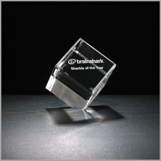 3.5" Cube Series, Clipped Faceted Award – item K9014