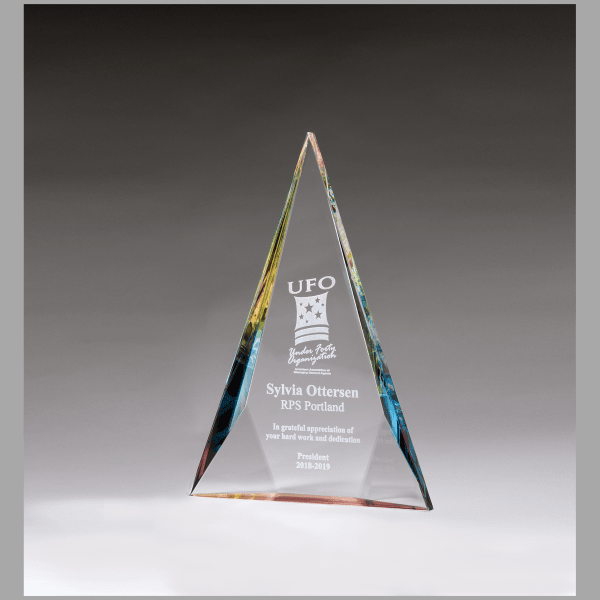 7.75" x 11" x 1.125" (Tapered) Diamond Series Crystal Award – item K9178
