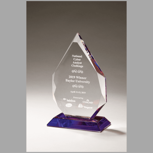 5.375" x 8.875" Flame Series Crystal w/ Prism-Effect Award – item K9258