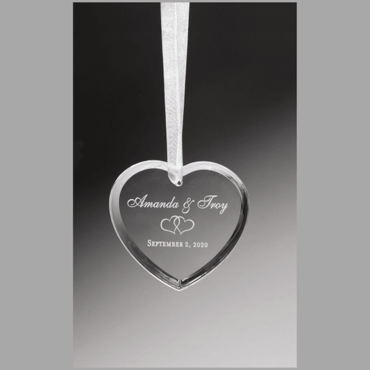 2.5" Crystal Heart Ornament – item K9305