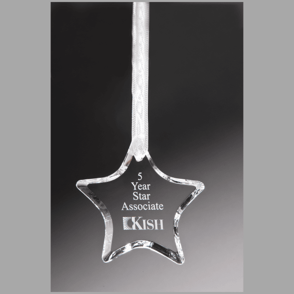 3.5" Crystal Star Ornament – item K9322
