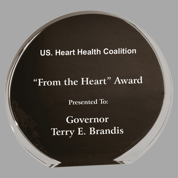 5.5" Circle Acrylic Award – item LCR5BKC image 2