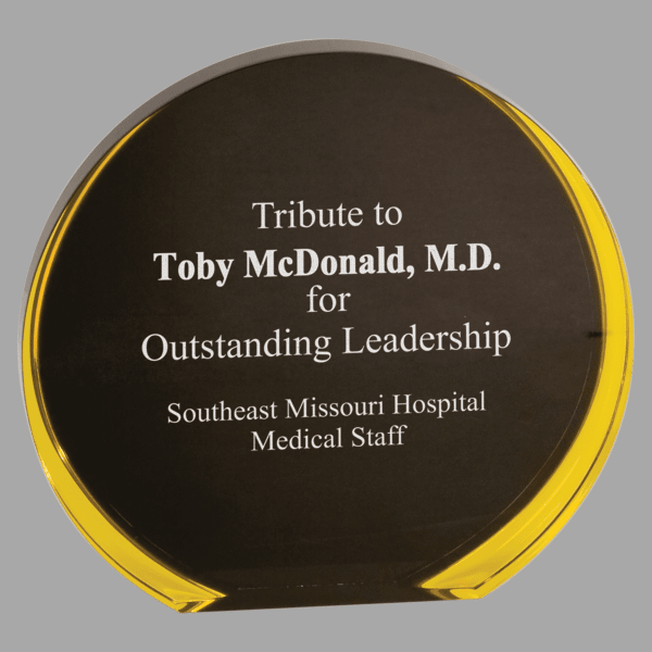 5.5" Circle Acrylic Award – item LCR5BKG image 3
