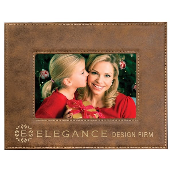 4" x 6" /Gold Leatherette Photo Frame – item LLF1046 image 2