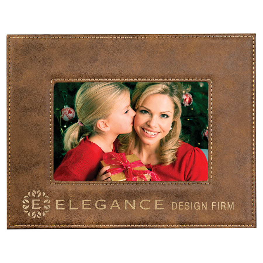 4" x 6" /Gold Leatherette Photo Frame – item LLF1046