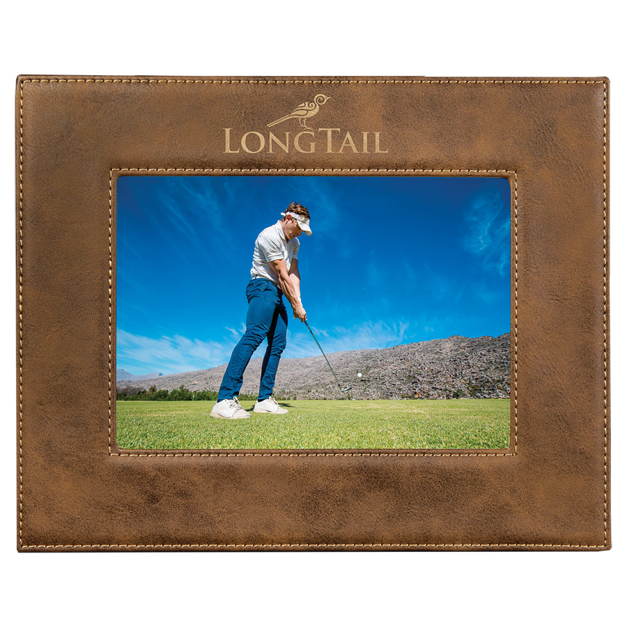 5" x 7" Rustic/Gold Leatherette Photo Frame – item LLF1057
